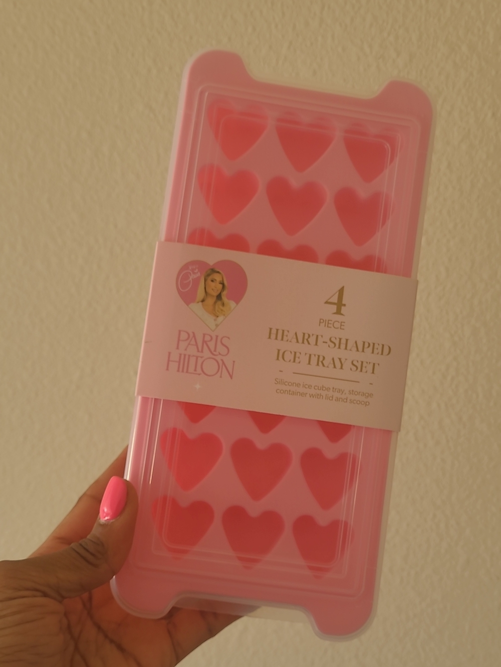 Paris Hilton Pink Silicone Heart Ice Cube Tray Set